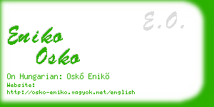 eniko osko business card